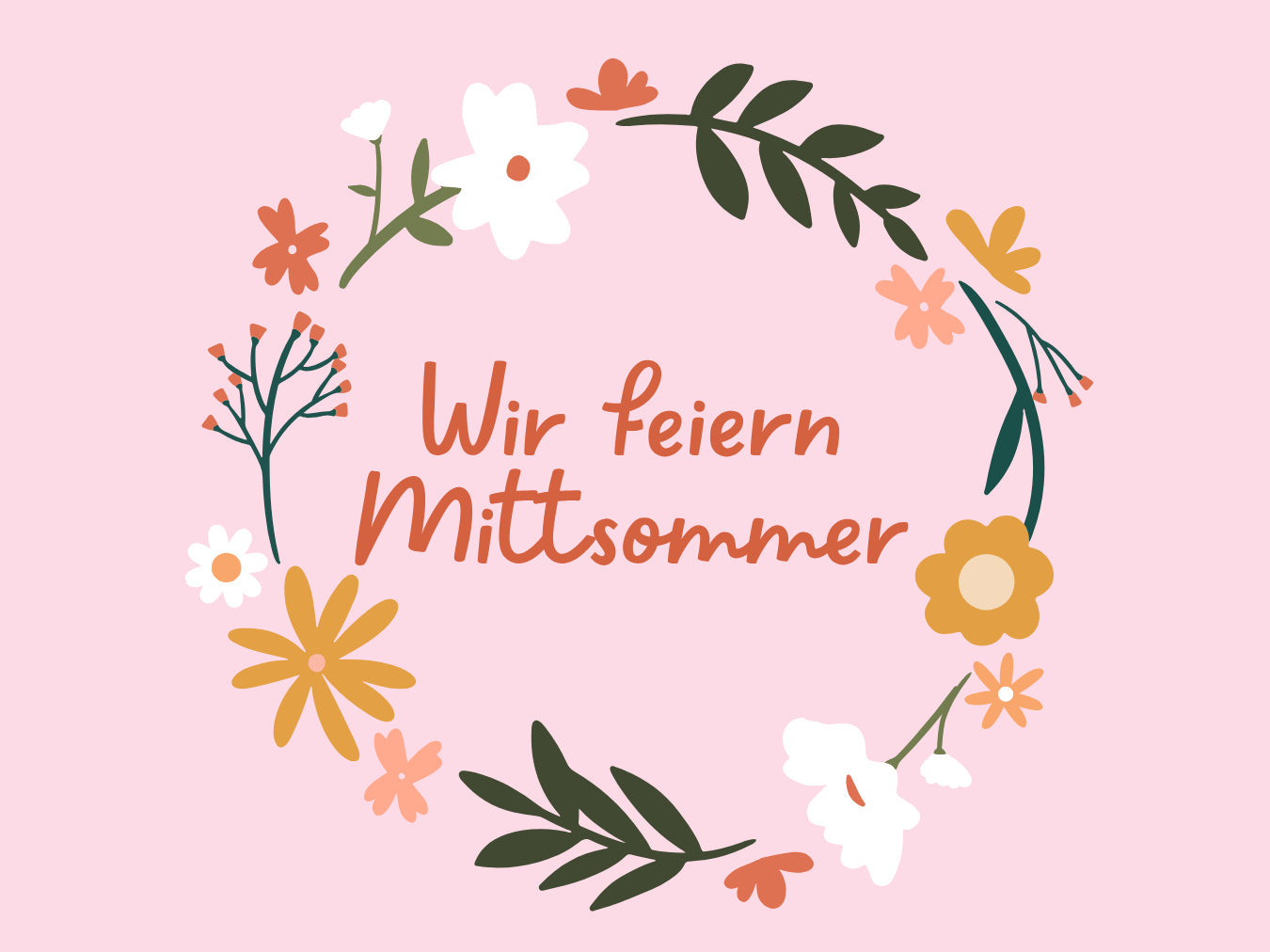 mittsommer blumenkranz