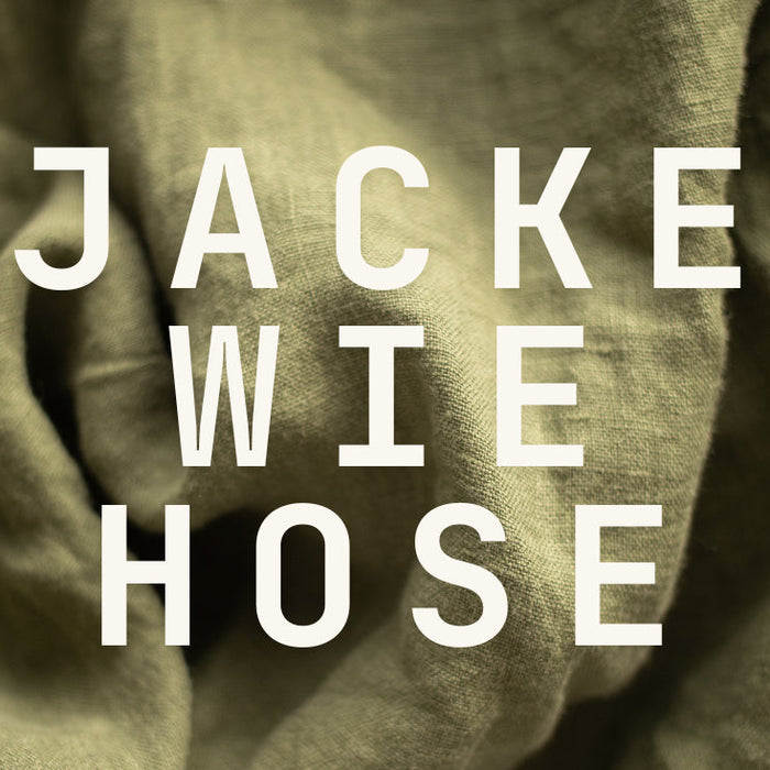  text  jacke wie hose auf leinenstoff