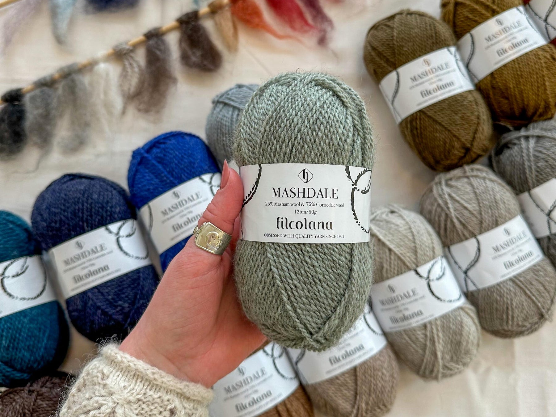 mashdale filcolana, verschiedene knäule