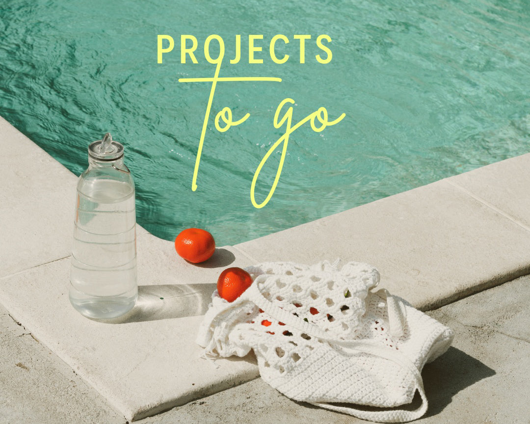 tasche am pool, text: projects to go