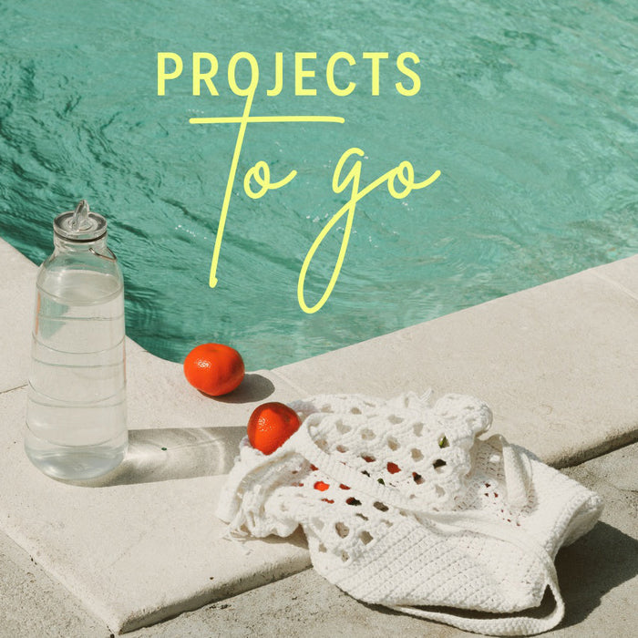 tasche am pool, text: projects to go