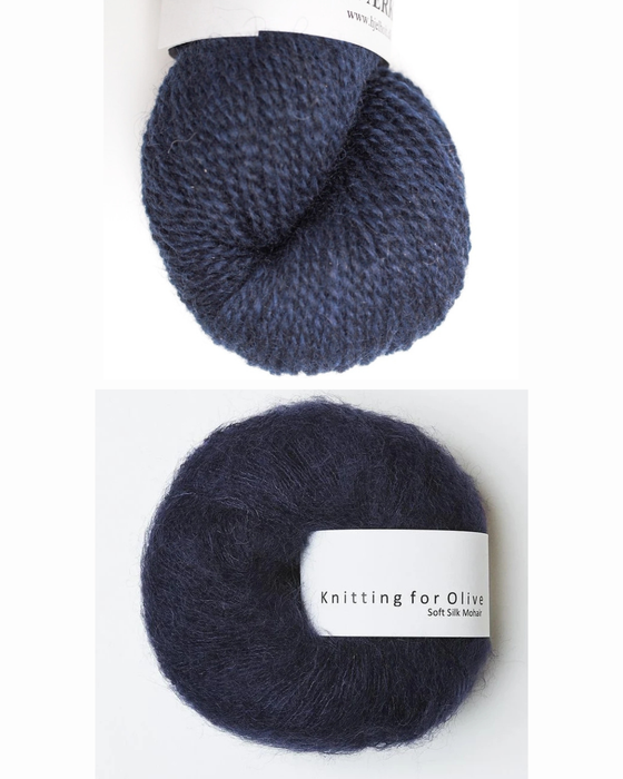Air Cardigan - Strickpaket (Hjelholts Håndværksgarn + Soft Silk Mohair, Originalgarn)
