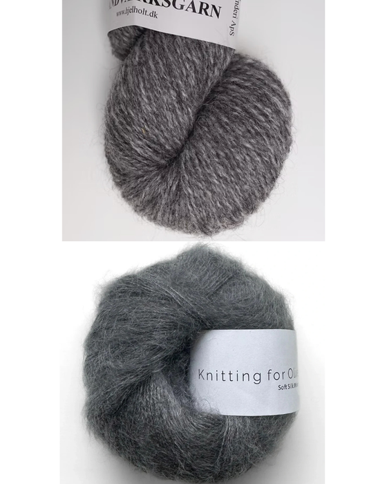 Air Cardigan - Strickpaket (Hjelholts Håndværksgarn + Soft Silk Mohair, Originalgarn)