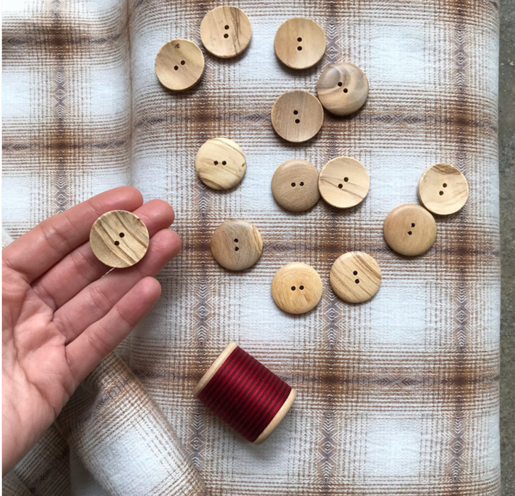Retrosaria Wooden Buttons 001 (2 Löcher) - 25 mm
