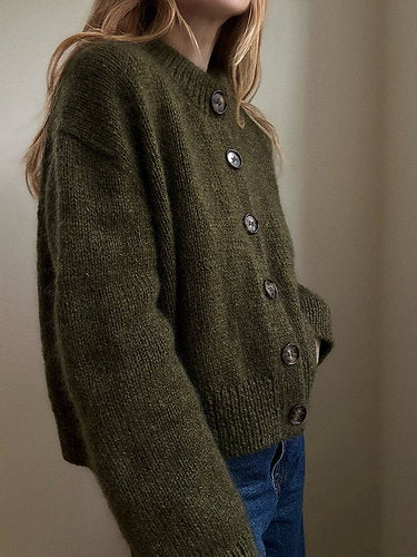 Cardigan No. 11 - Strickpaket (Hjelholts Håndværksgarn + Soft Silk Mohair)