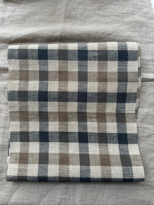 Leinenstoff - gemustert, ab 25 cm