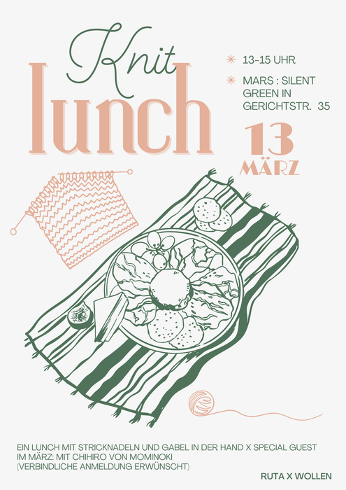 ANMELDUNG: Knit Lunch am 13.03.26 mit Special Guest Chihiro von MOMINOKI
