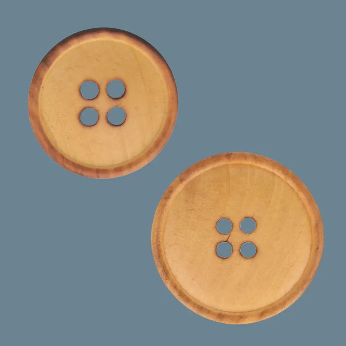 Knopf 4-Loch Holz 18-28mm