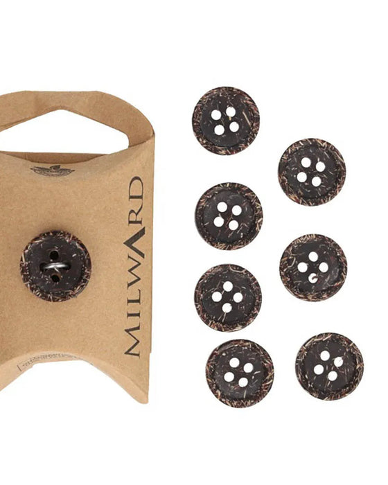 Knopf 4-Loch Kokos 15mm - 1x8Stk