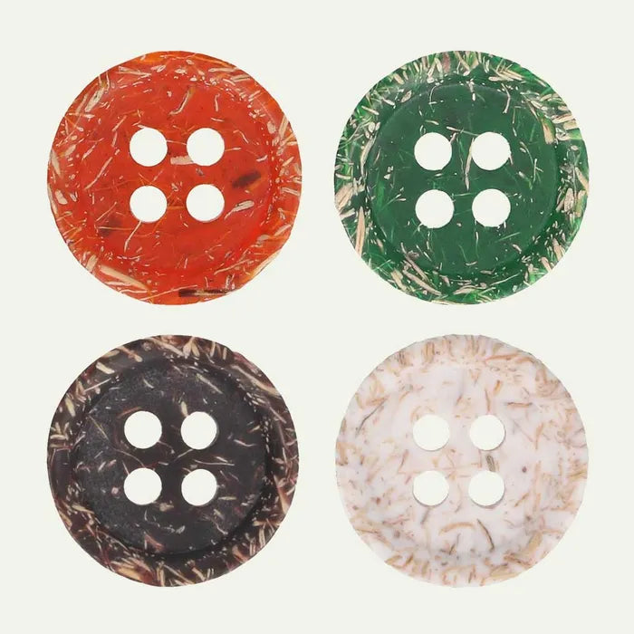 Knopf 4-Loch Kokos 15mm - 1x8Stk