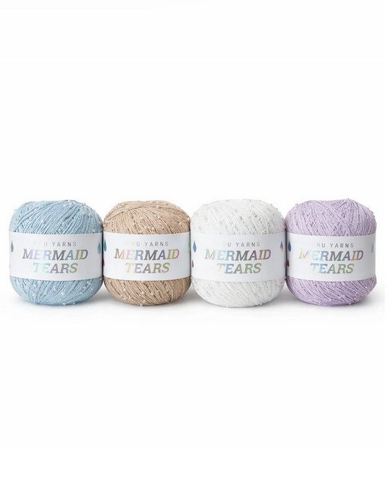 Mermaid Tears - Baumwollgarn mit Perlen