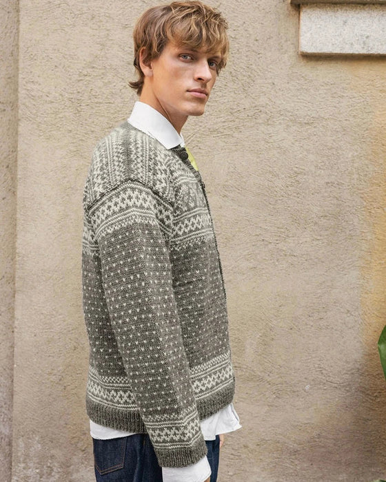 Papieranleitung -  Nr. 7 A+B Setesdal Herrenjacke