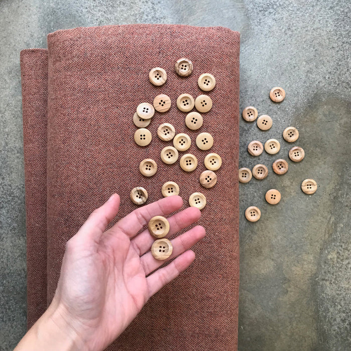 Holzknopf 14 mm Rund