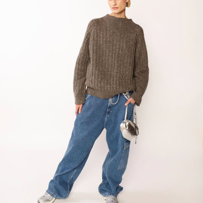 Lone Pullover mit Strukturmuster - Strickpaket