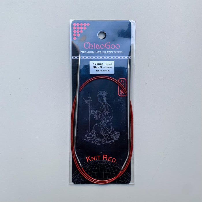 ChiaoGoo Knit Red - Ergonomische Rundstricknadel