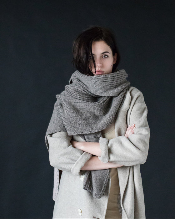 Kolding Shawl einfarbig - Strickpaket