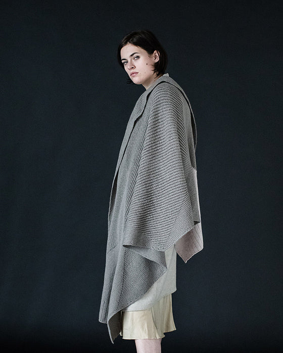 Kolding Shawl einfarbig - Papieranleitung