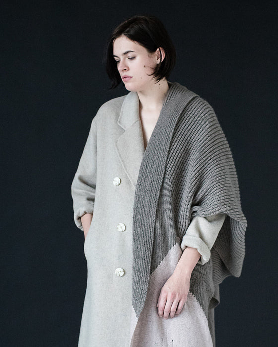 Kolding Shawl einfarbig - Papieranleitung