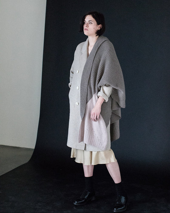 Kolding Shawl einfarbig - Strickpaket