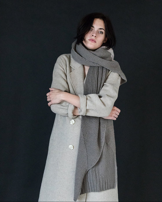 Kolding Shawl einfarbig - Papieranleitung